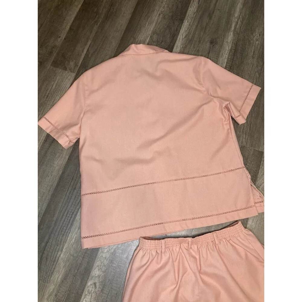 Vtg Alfred Dunner Women’s 2 Piece Set 10 Top And Skirt Pink Embroidered Floral - Image 5