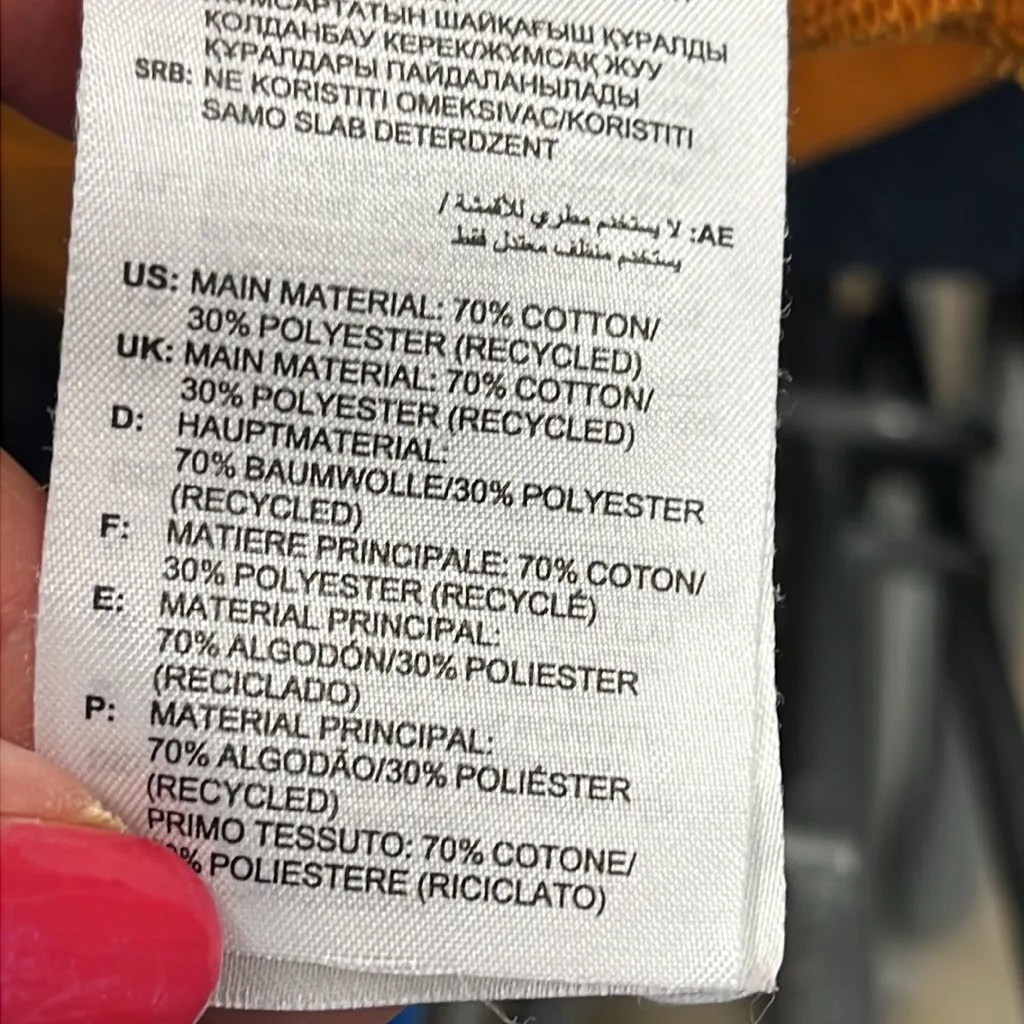 Adidas Orange Hoodie for Men LIL STRIPE IGNITE SZN HOODIE, size medium - Image 4