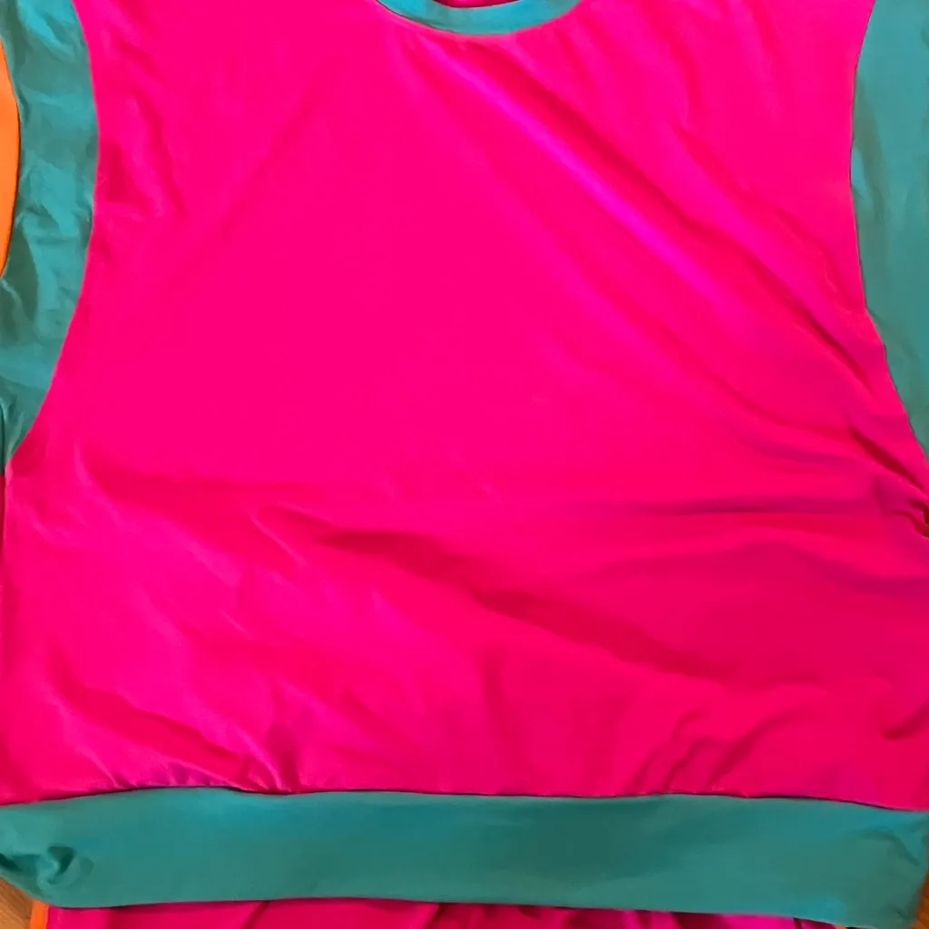 Neon Color‎ Block Short Set. NWT Size 2XL Orange - Image 3