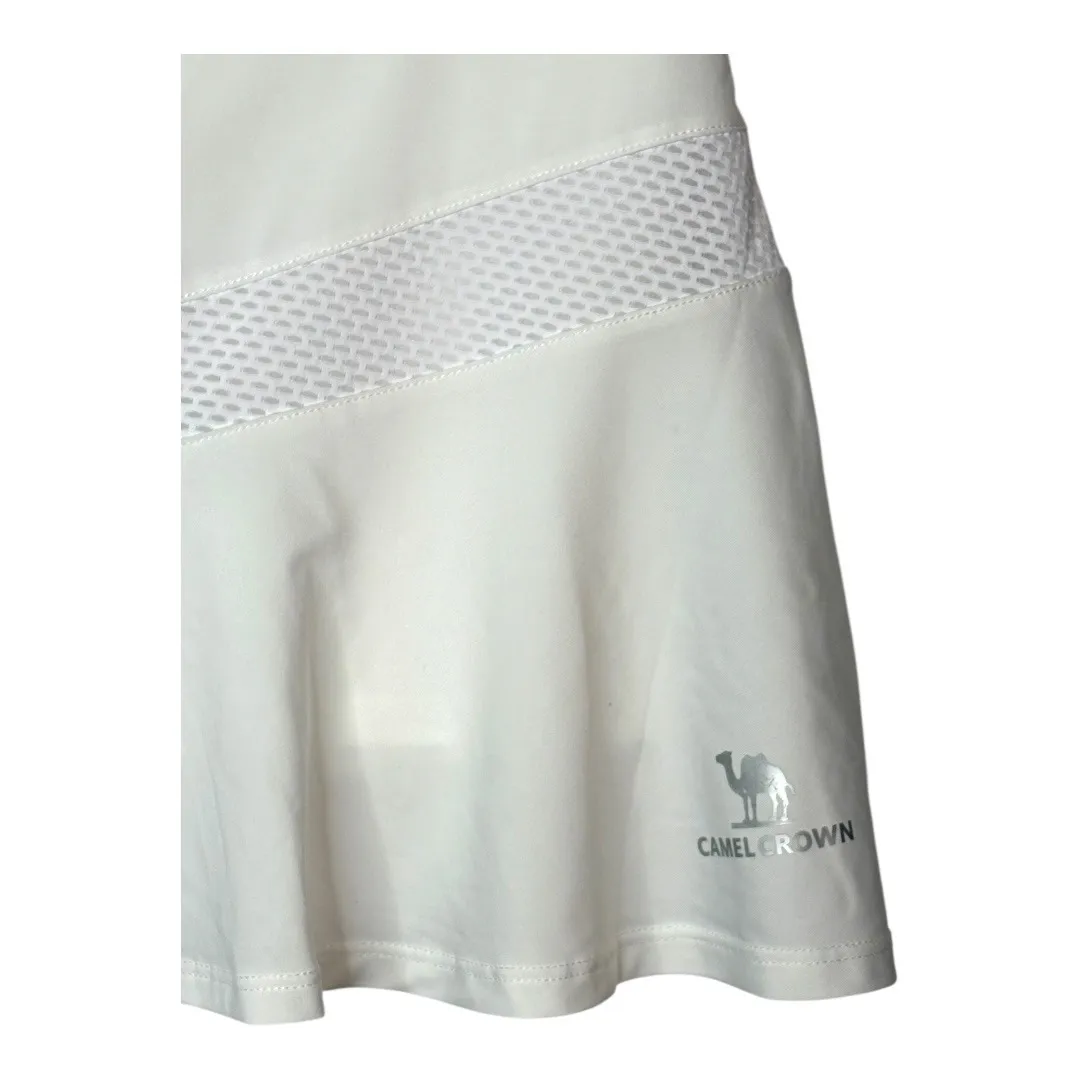 Camel Crown White Athletic Tennis Skort Mesh Flounce Hem Women Size Small NWT‎ - Image 7