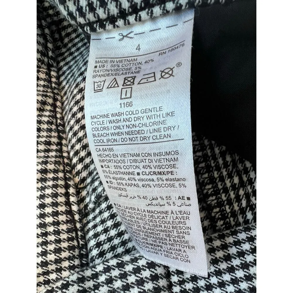 Old Navy Pixie High Rise Houndstooth Chino Pants Size 4 - Image 7