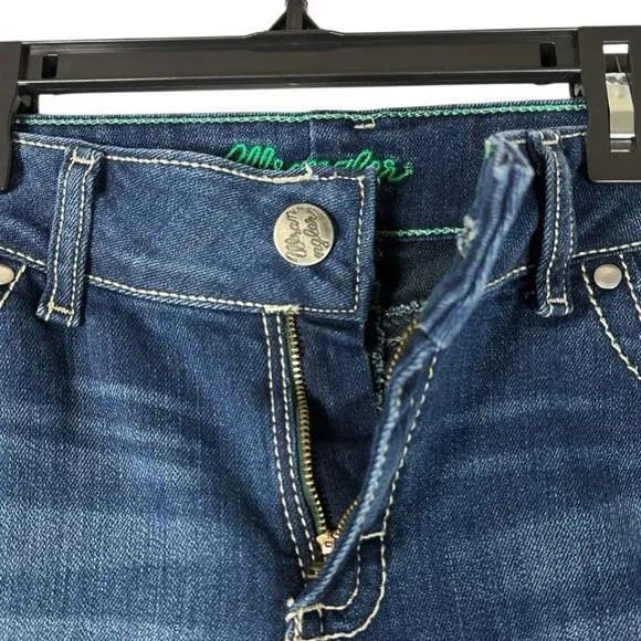 Wrangler Womens flare bootcut‎ jeans sz 9/ 34 mid rise stretch country western - Image 3