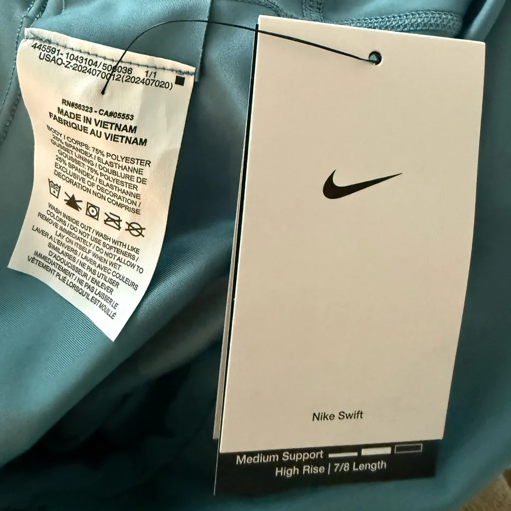 NIKE Swift 7/8 Leggings Dri Fit Smokey Blue Size XXL NEW - Image 6