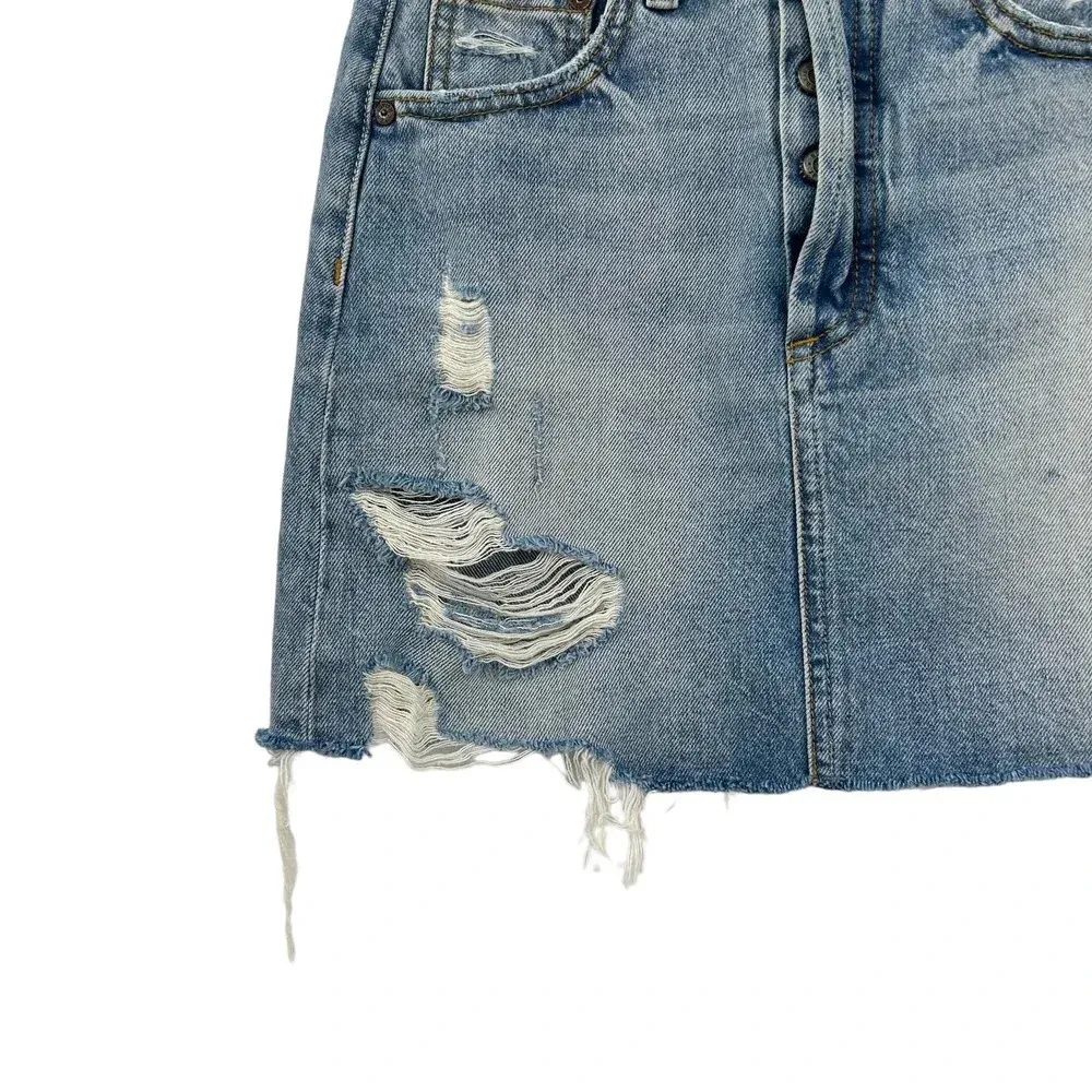 Boyish The Corey Denim Skirt in Dr. Strangelove Wash Size 23‎ - Image 6