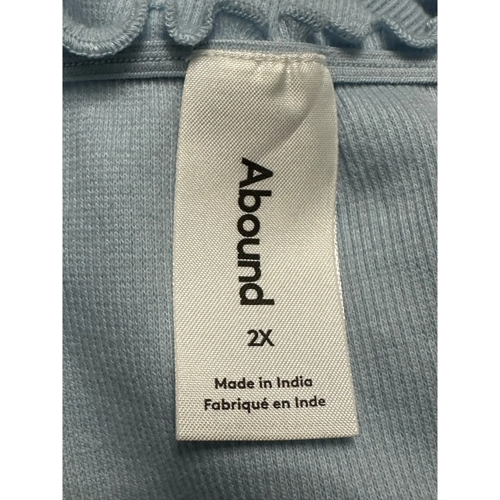 Abound Casual Bodycon Dress Ribbed Lettuce Edge Mini-Length Blue Women's 2X NWOT - Image 8