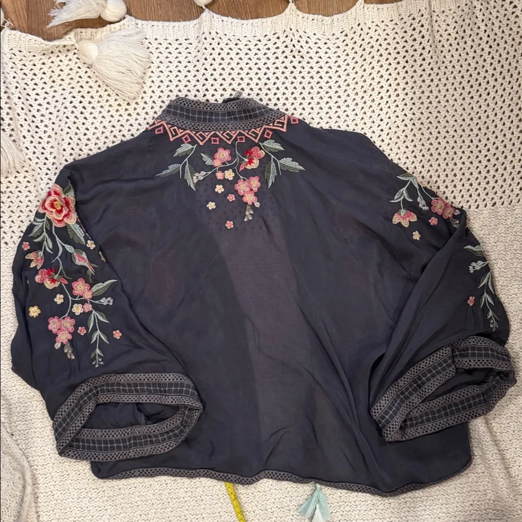 Johnny Was Womens Large  Multicolor Embroidered Kimono - Image 8