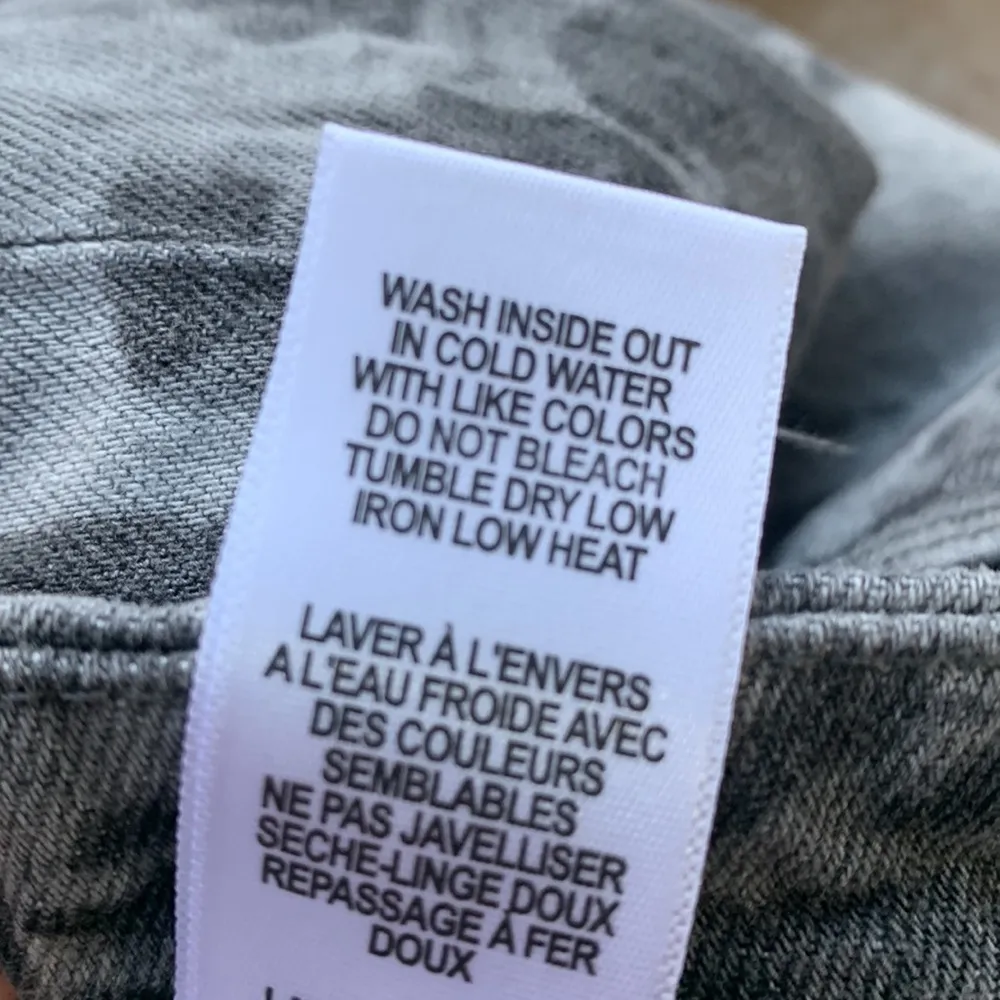 Good American 90s Marbled Gray High Rise Straight Goth Punk Jean W-816 Size 10 - Image 9