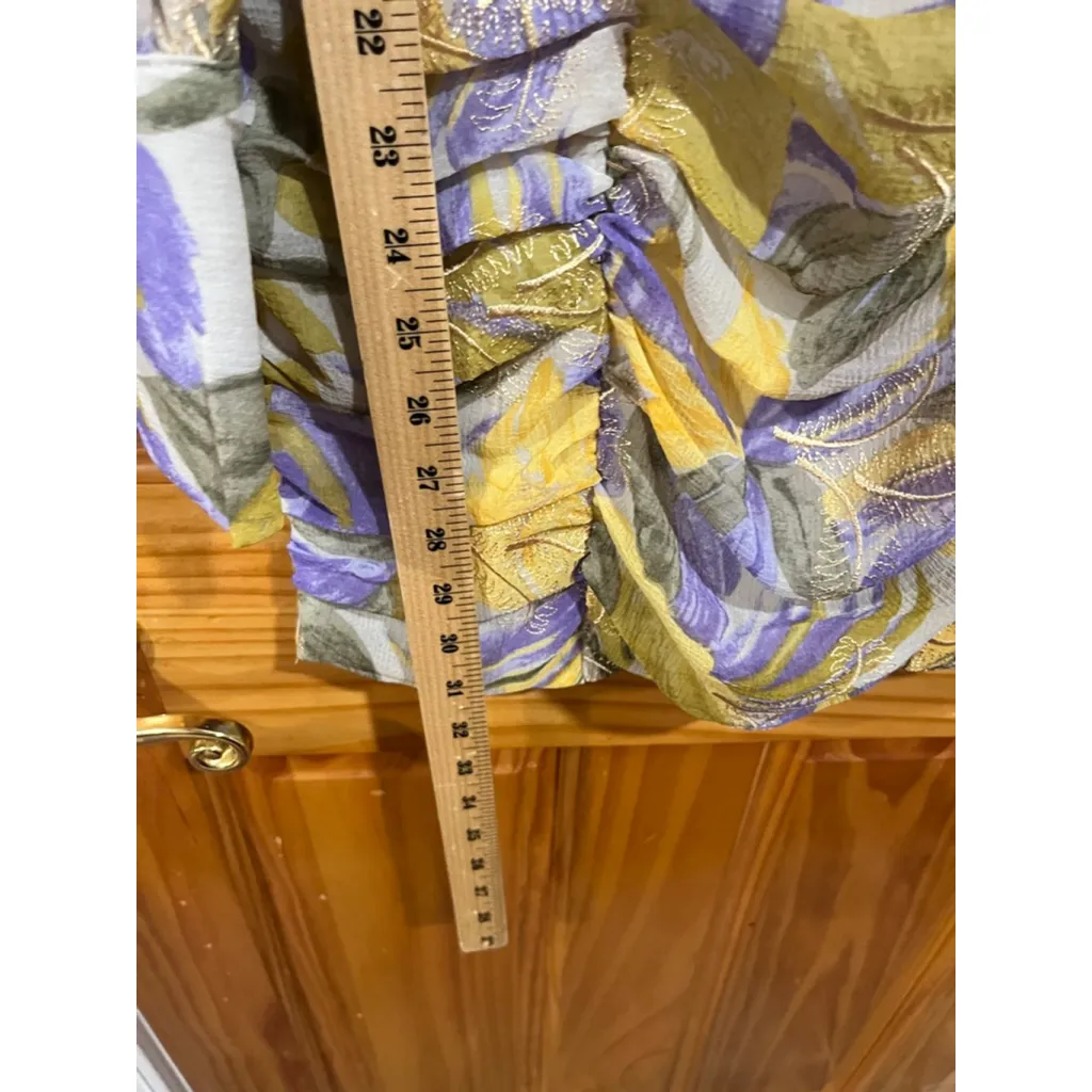 Runaway Ruched Mini Dress Plunge V Neck Long Sleeve Party Cocktail Women’s S - Image 7