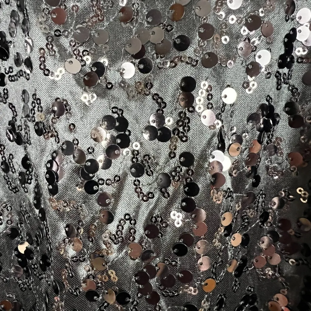 Roamans‎ Tunic Top Womens 34W Black Flowy Sequin Party Cocktail Special Occasion - Image 7