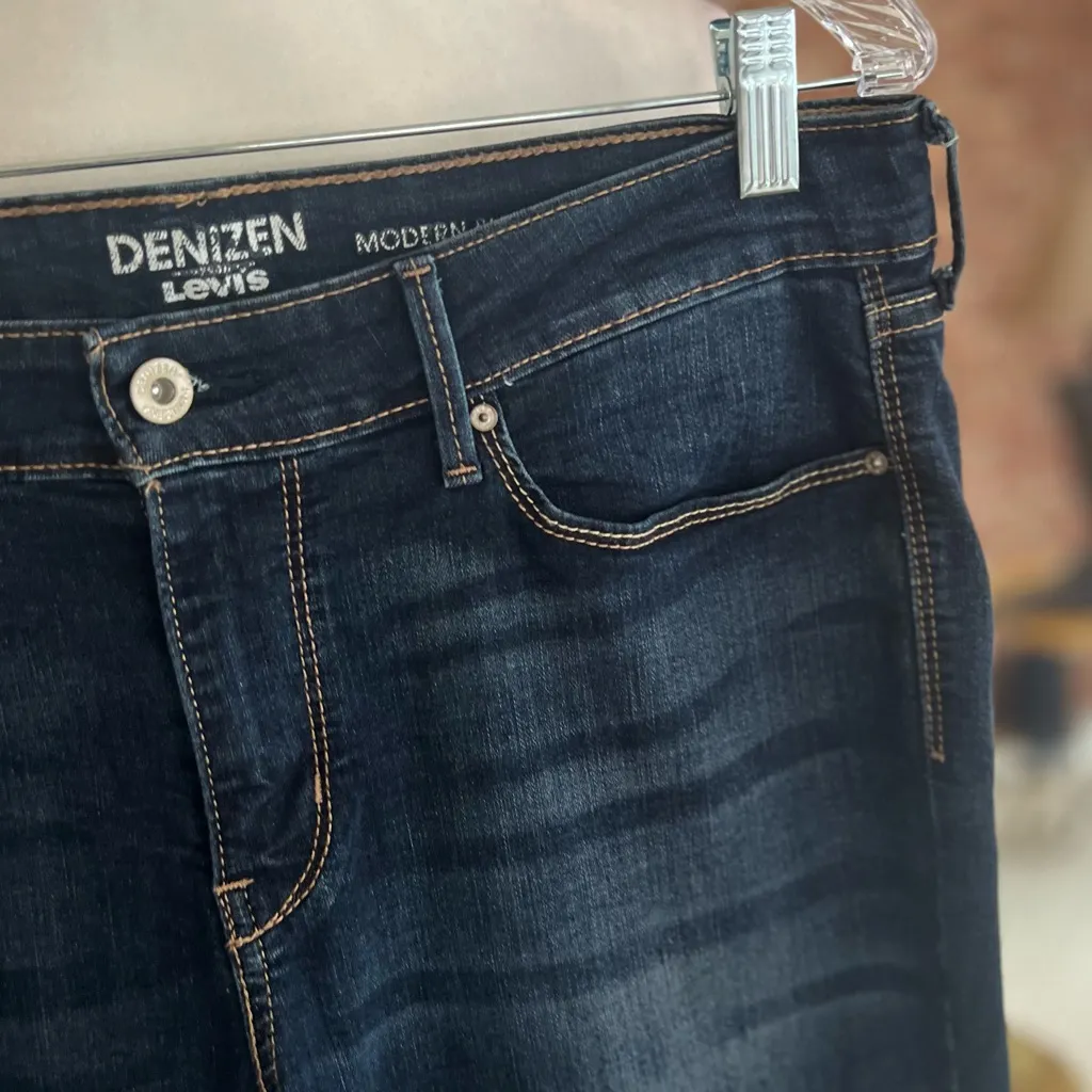 Denizen Levi’s Jeans Modern Slim Faded Whiskered 12L Dark Wash Marissa Stretch - Image 6