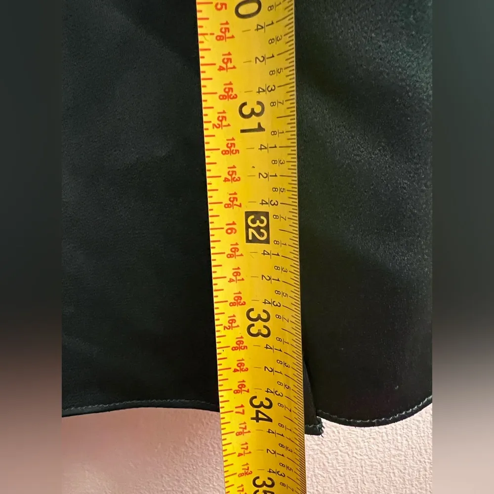 Alexia Admor Emerald Green faux Wrap Dress long sleeve silky size 4 - Image 6