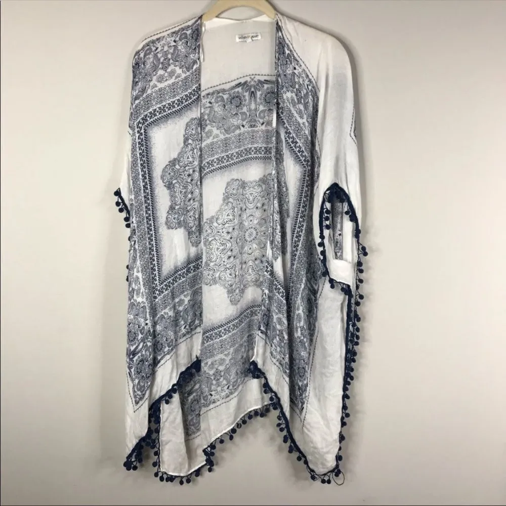 ✨ Blue Paisley Pom KIMONO✨ - Image 5