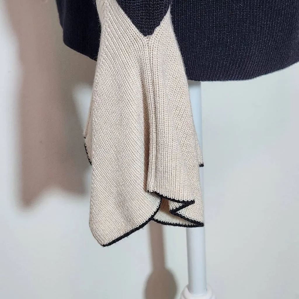 Nic + Zoe Black Sweater with Cream Bell Sleeves Size Large Black and Cream Sweat - Image 7