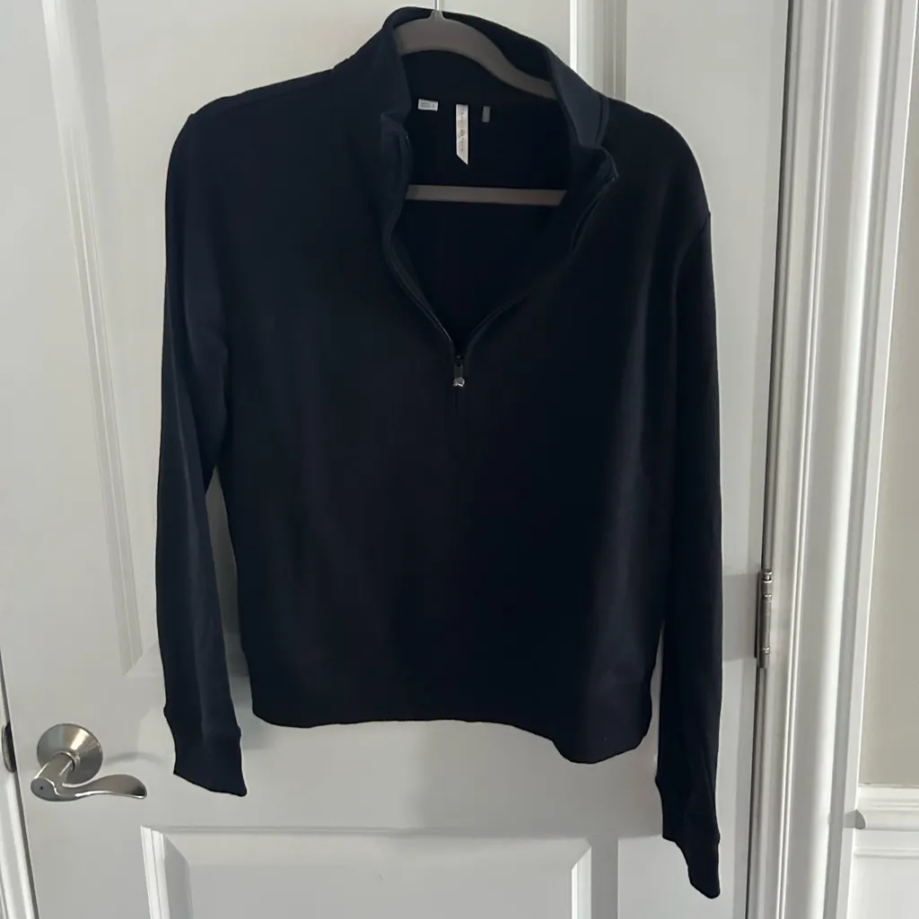 Travis Mathew Cloud Fleece Half Zip Black Size L - Image 2