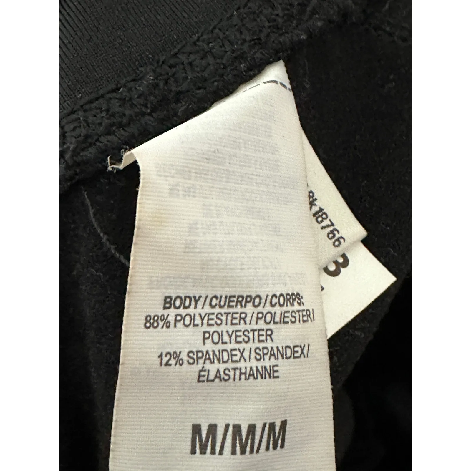 Reebok Leggings Women MEDIUM‎ Black Drawstring Waist Polyester Blend Stretch - Image 6