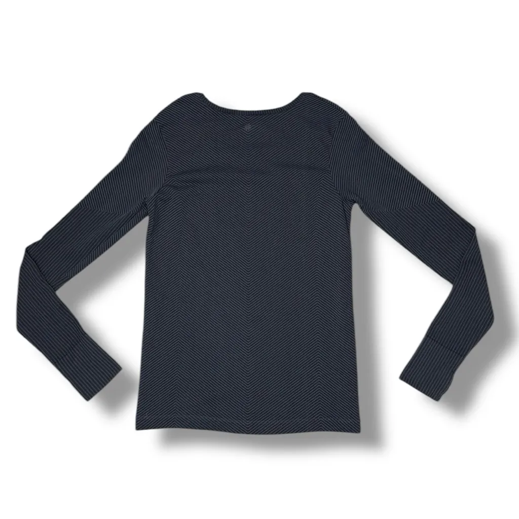 Athleta Navy Long Sleeve Striped‎ Workout Top - Image 7