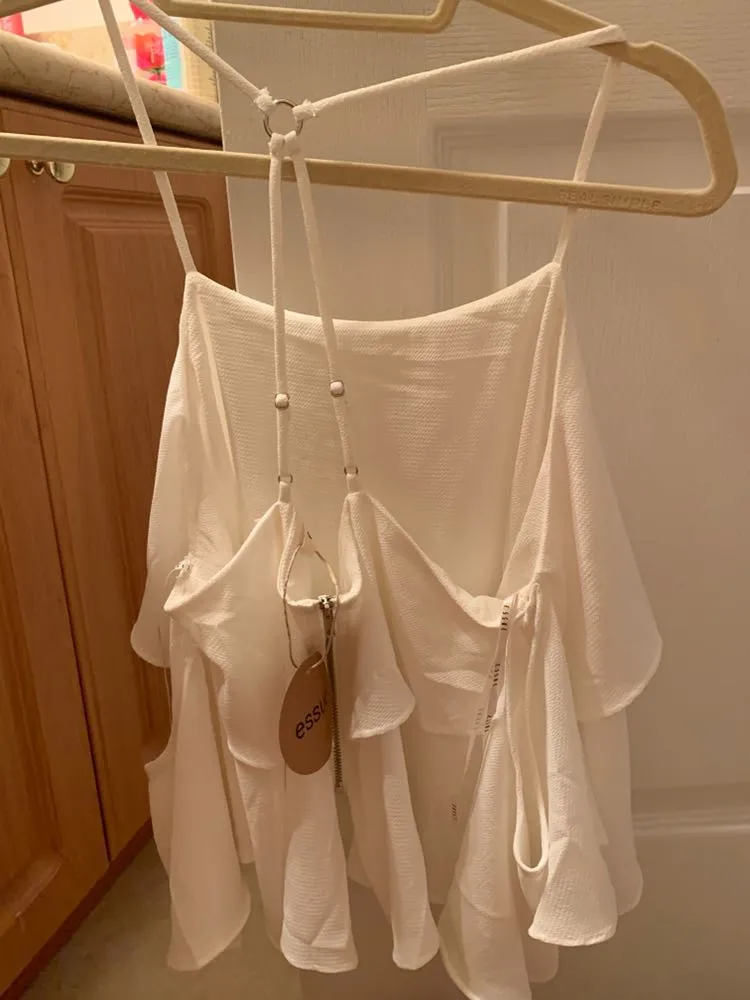 Cute White Flowy Size L - Image 3