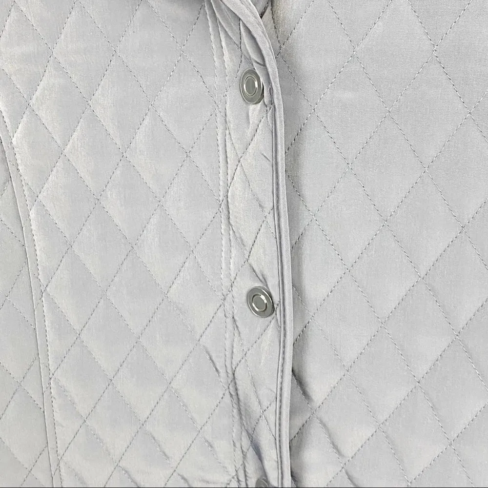 GALLERY Periwinkle Quilted Lined Interior Exterior Pocket Jacket, Size Medium - Image 9