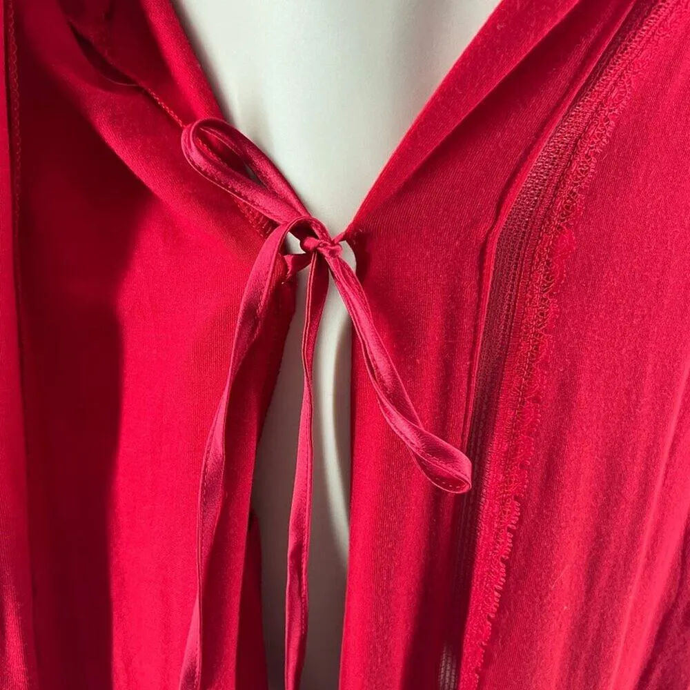 Victoria's Secret Red Hot Robe Lace Accents Womens XS/S - Image 4