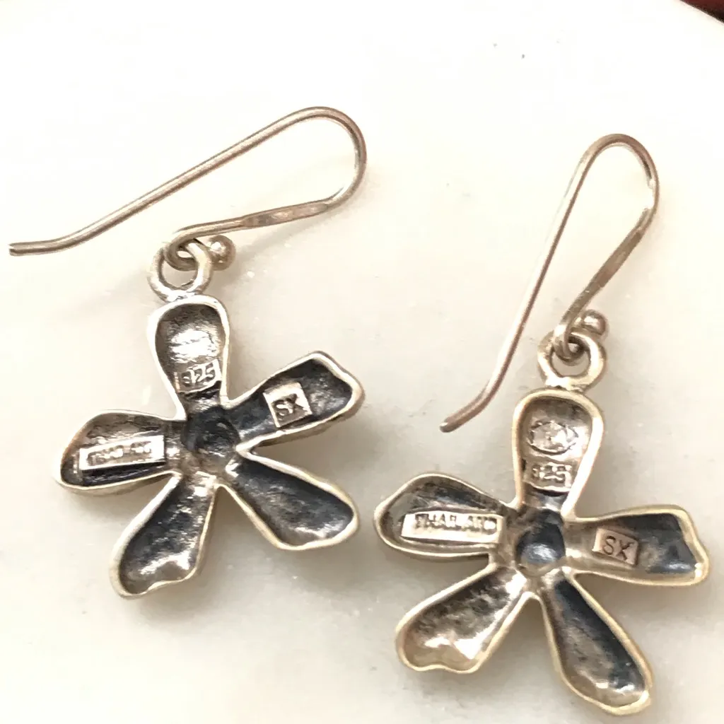 Silpada Sterling Silver Textured Flower Earrings - Image 3