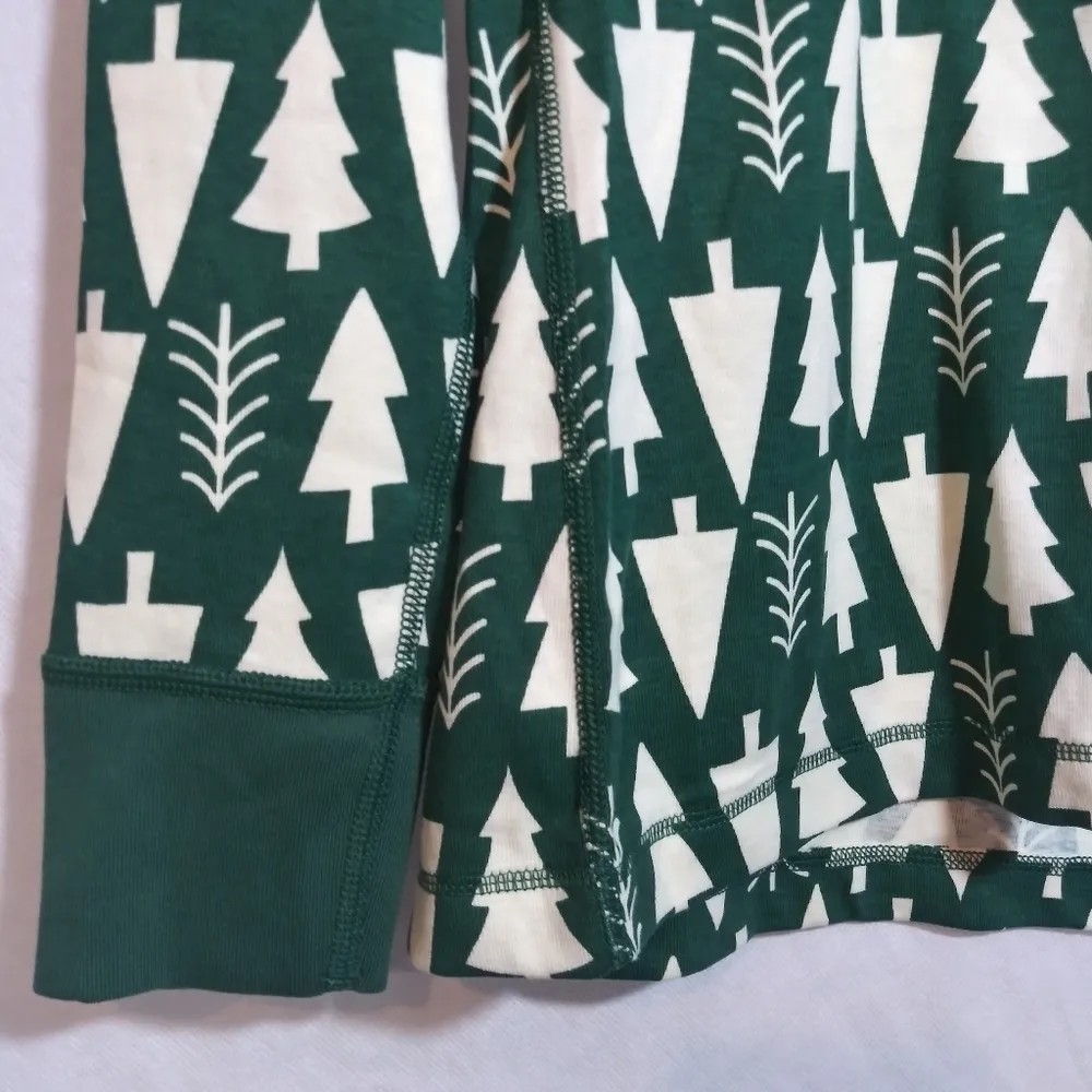 Hanna Andersson Winter Green Tree Pattern Long Sleeve Shirt Organic Cotton Sz L Size L - Image 3