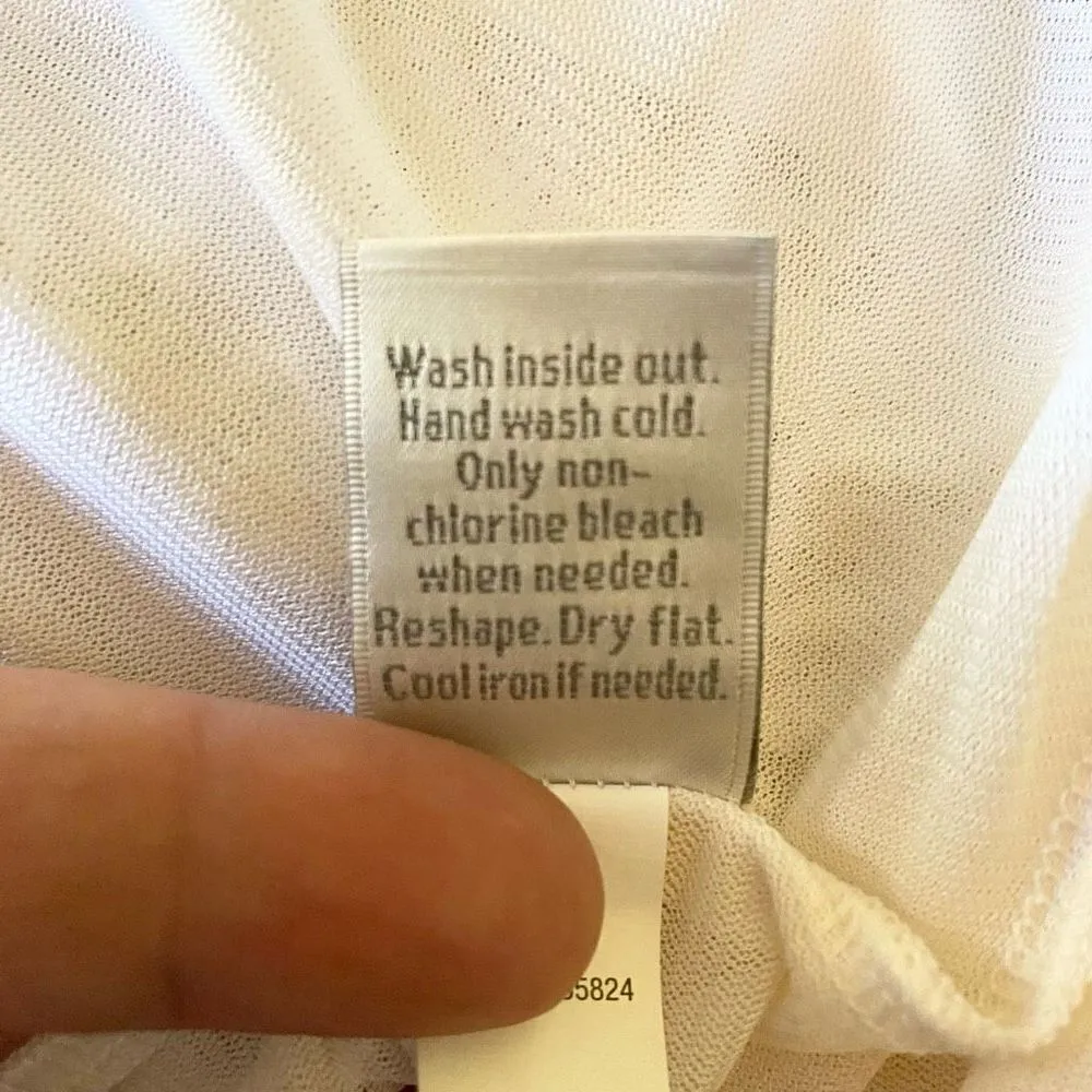 LC Lauren Conrad Lace Layered Babydoll Top Short Sleeve Cream Delicate Size S - Image 8