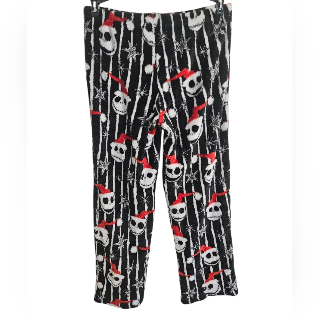 Disney The Nightmare Before Christmas Plush Pajama Bottoms Loungewear Sz M 8-10 - Image 3