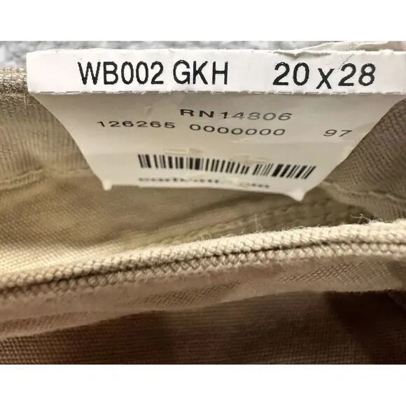 Carhartt Pants Khaki WB002‎ 20x28 Traditional Fit Bootcut Canvas Jeans Women's - Image 3