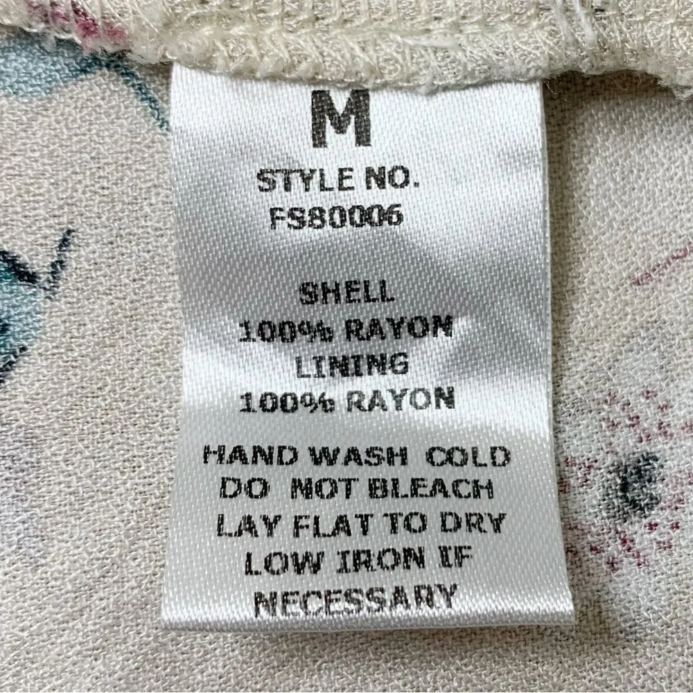 Final Touch Size Medium Button Down Floral Midi Skirt - Image 11