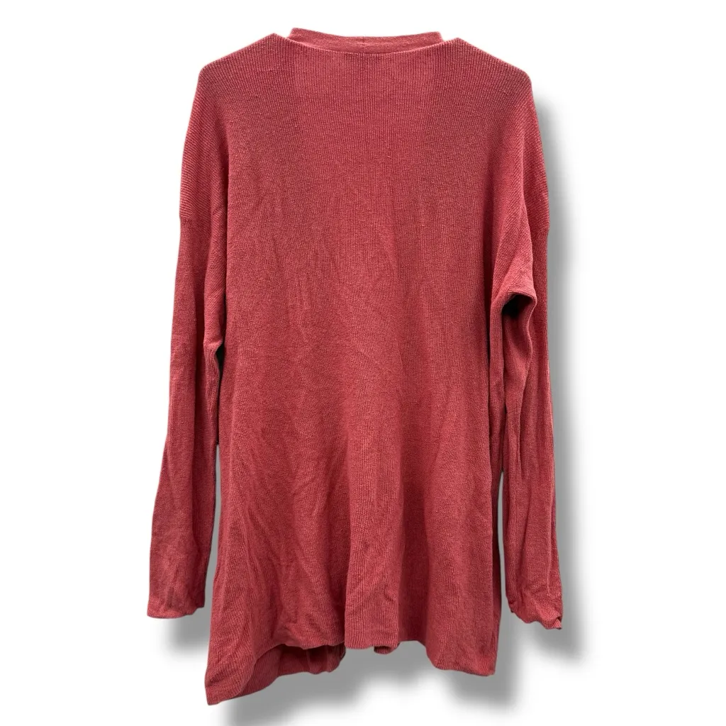 Eileen Fisher V-Neck Boyfriend Button Cardigan Sz 1X Linen‎ Blend Watermelon - Image 5