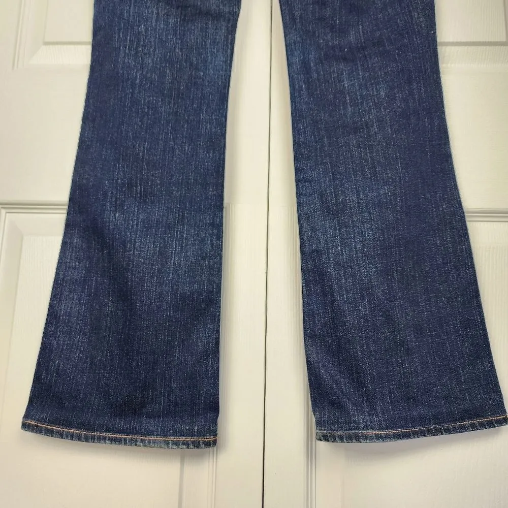 J Brand 818 Jeans Dark Wash Blue Denim Stretchy Flared Leg Wide Leg 28x29 - Image 13