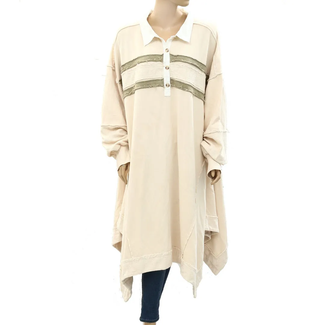 FREE PEOPLE Blair Sweatshirt Dress Oversized Asymmetrical Size S-2X New w/o Tag - Image 4
