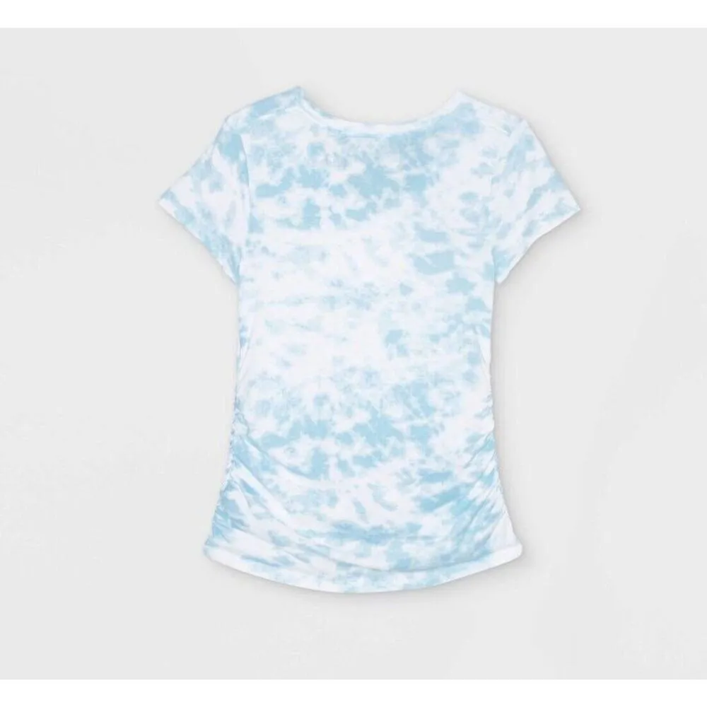 Isabel Maternity Short Sleeve V-Neck Side Shirred T Shirt -Tie Dye Women's XS - Image 2