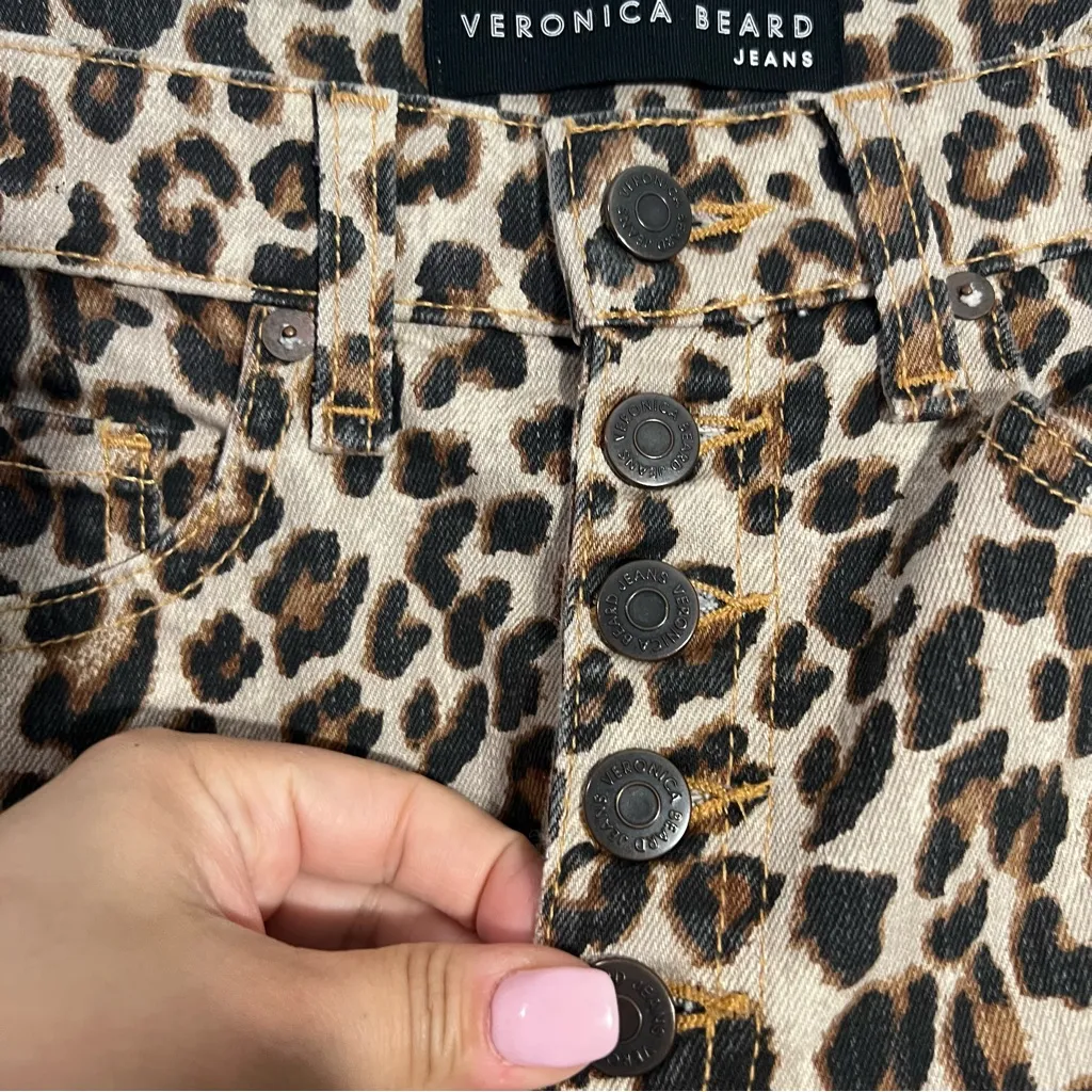 New‎ Veronica Beard Leopard Debbie 10" Skinny Jeans 26 - Image 5