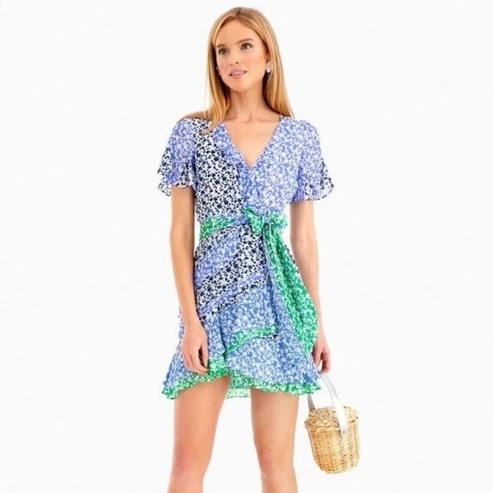 TANYA TAYLOR Bianka Ditzy Mixed Floral Silk Mini Dress Women’s Size 6 - Image 5