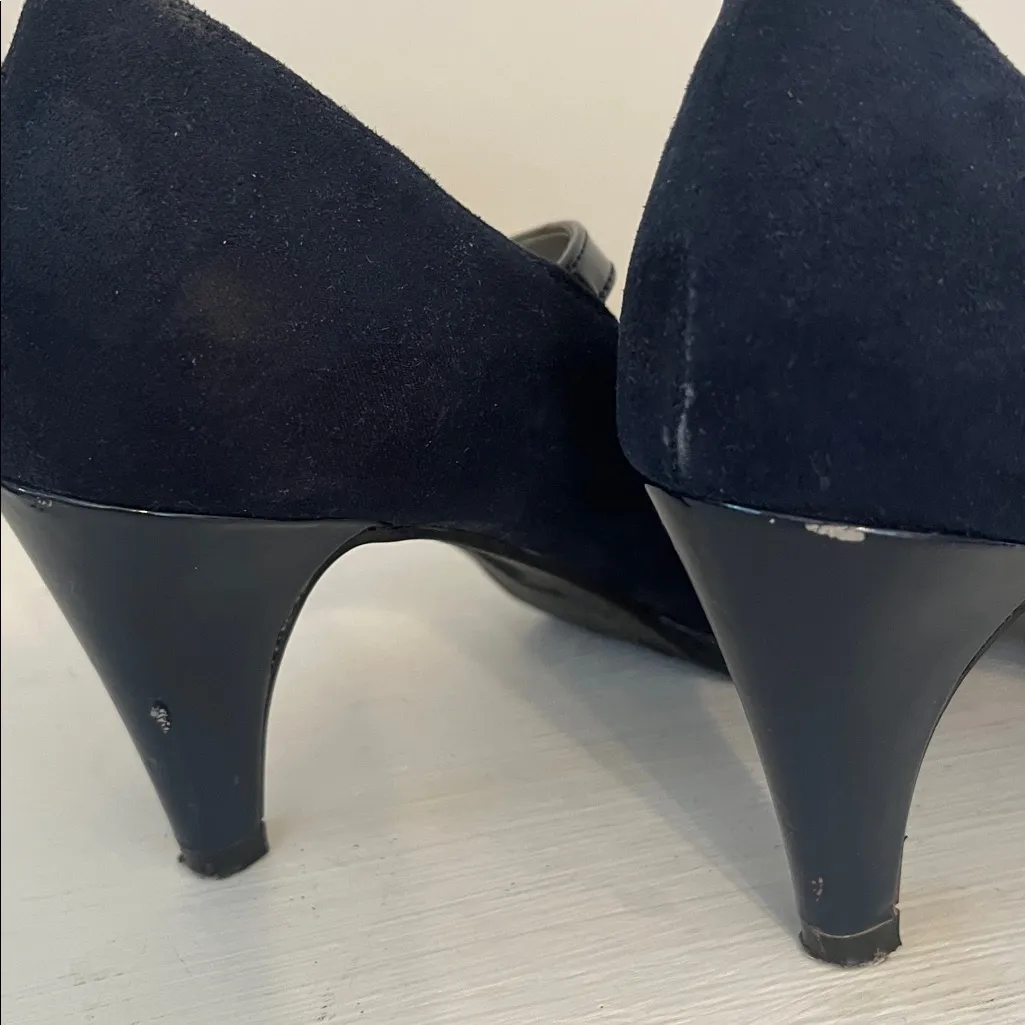 dexflex comfort Navy blue pumps with ankle strap - Image 3