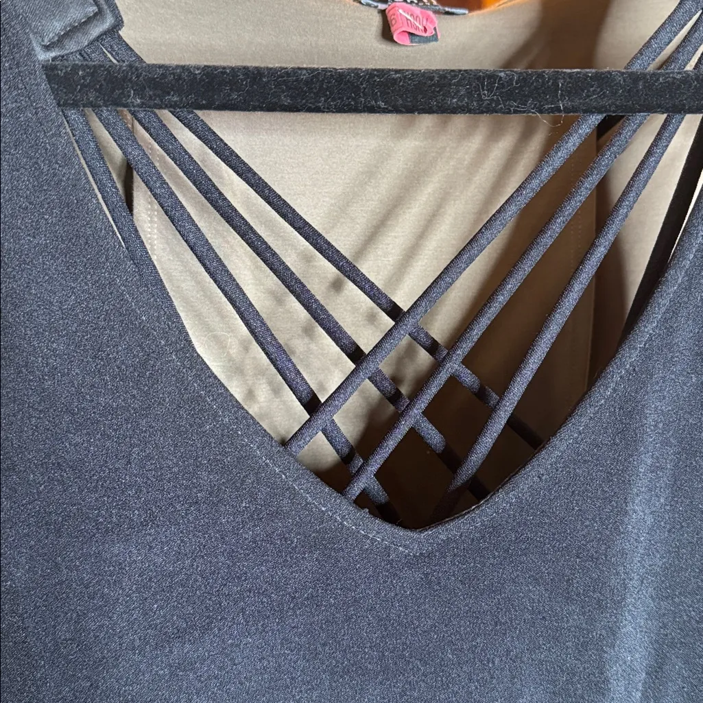 Joseph Ribkoff Black Maxi Dress Strappy Back Sleeveless Formal Gown Size Medium - Image 4