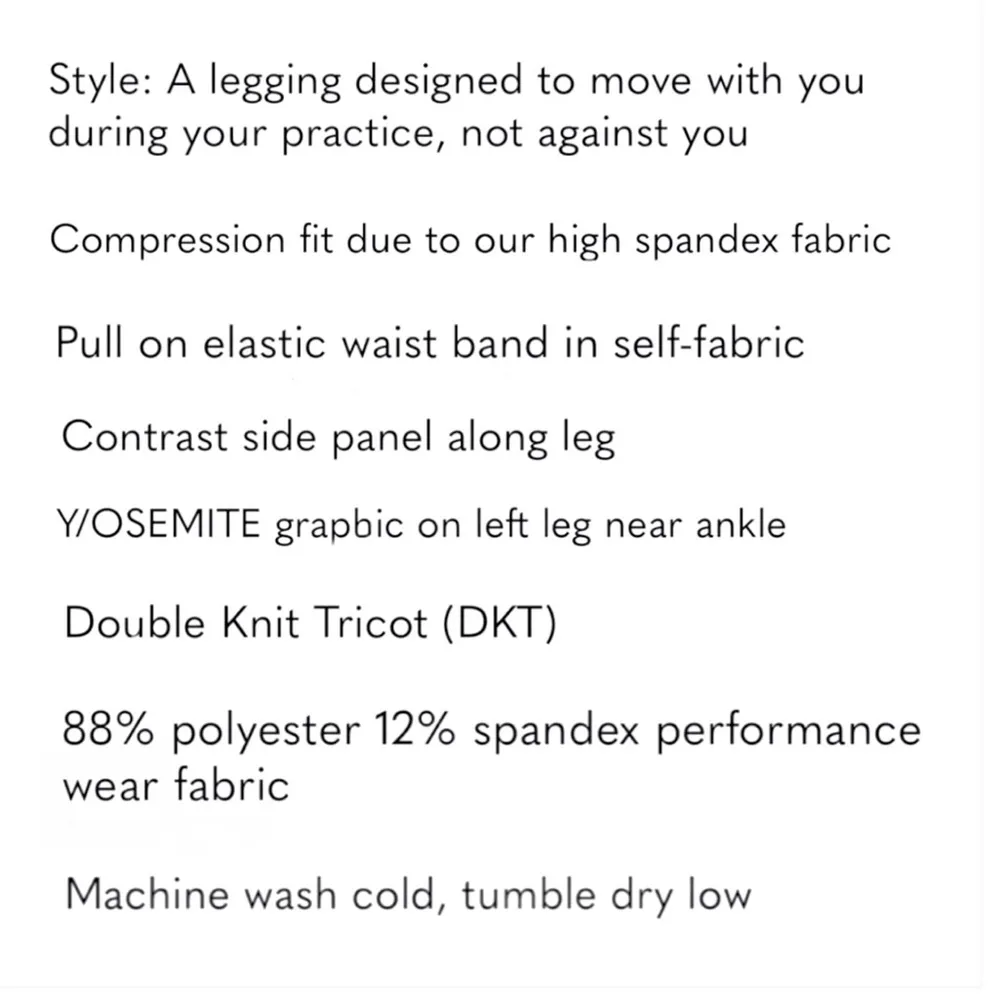 NWOT  Y/osemite Contrast Panel Leggings - Image 12