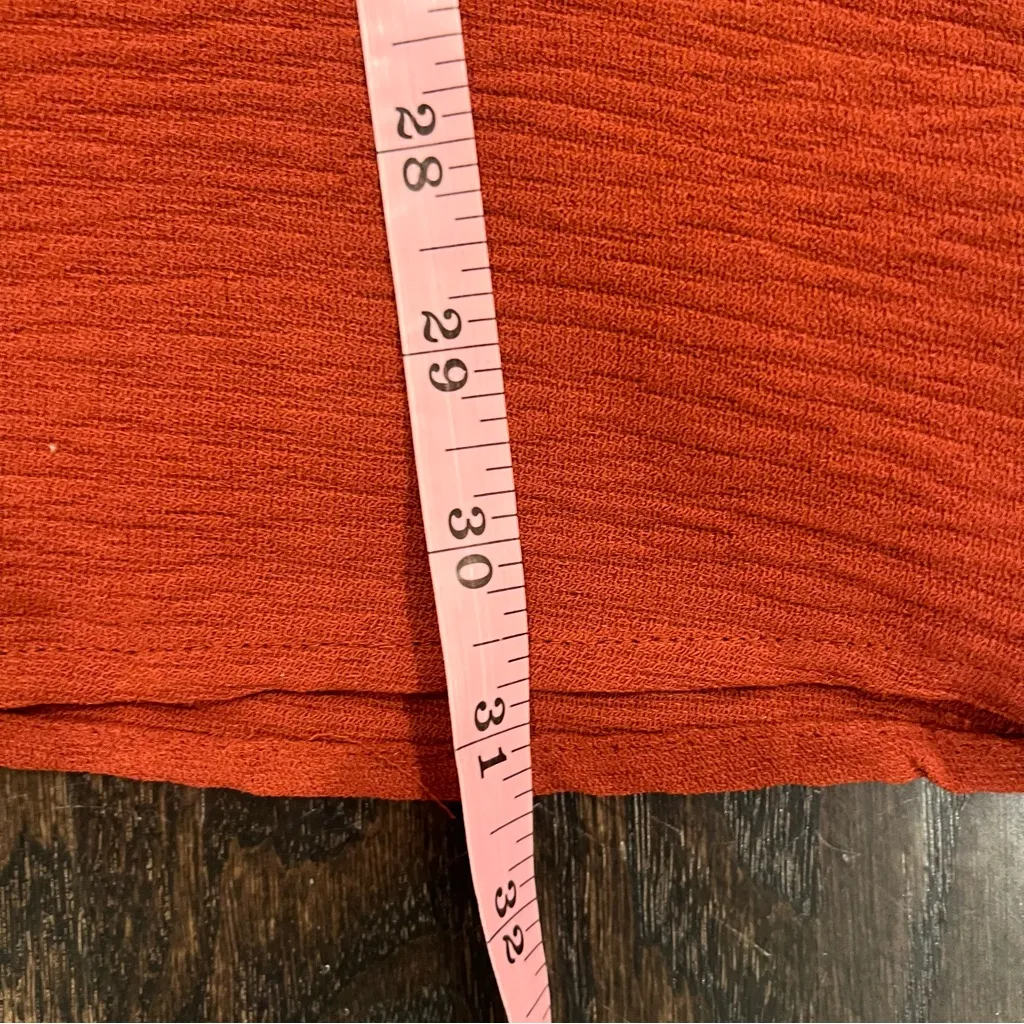 Altar'd State Rust Tie-front Long Sleeve Dresd - Image 4