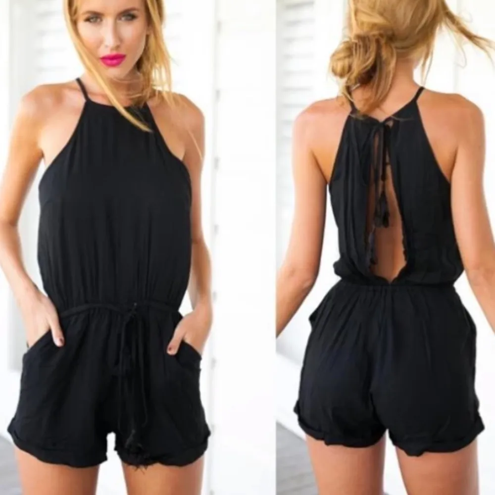 Kimchi blue Black romper with pockets size MD​​ - Image 3
