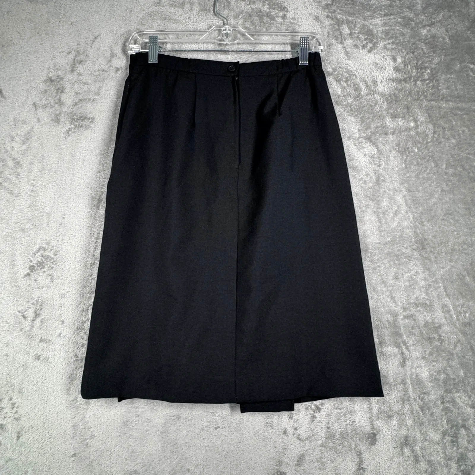 Liz Baker Skirt Black‎ A-Line Pleated Career Office Wear Corpcore Size 4 Petite - Image 3