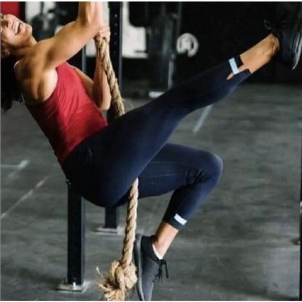 Zyia Navy Strap Deluxe Hi-Rise Leggings Size 8-10 24” Active Athletic Pants - Image 5