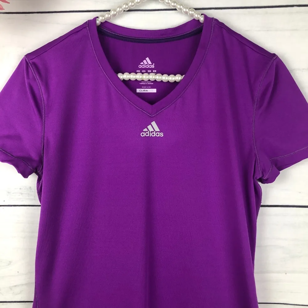 ADIDAS | Purple Adidas Workout Shirt - Image 2