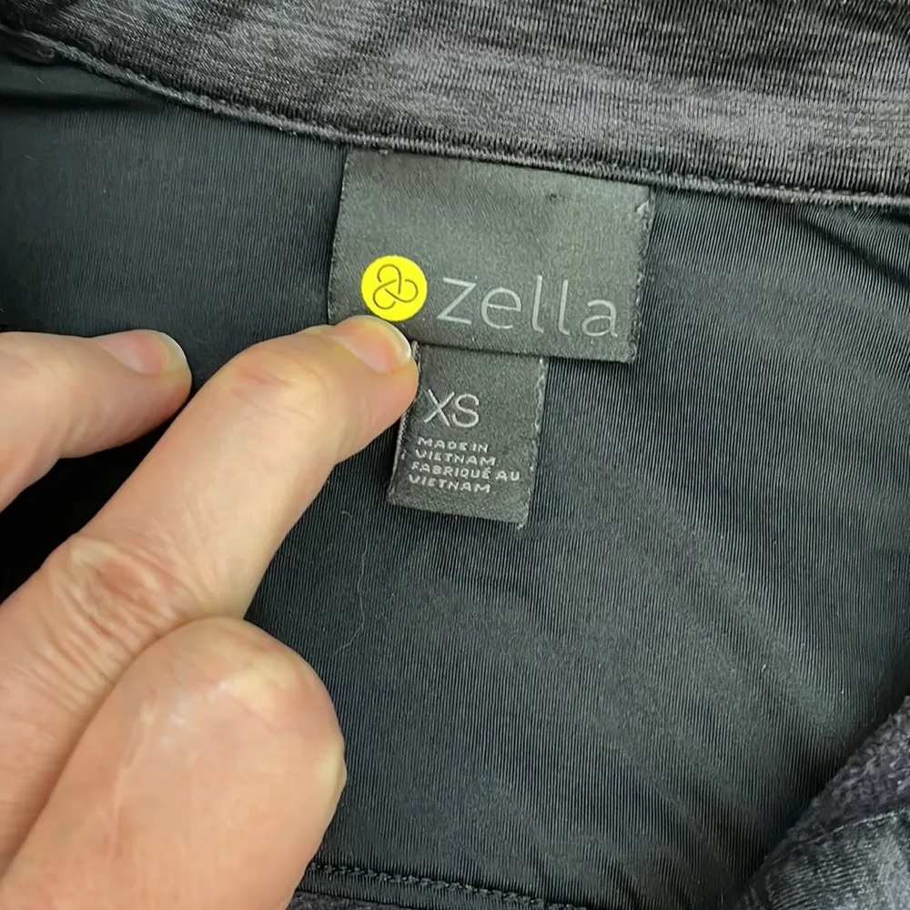 Heathered Black/Gray Button Front Collared Long Sleeve Shirt/Jacket XS - Image 8