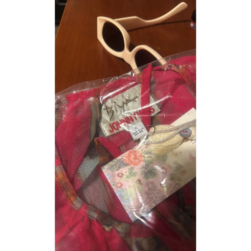 Johnny Was Feather Lark Embroidered Mesh Blouse - Image 8