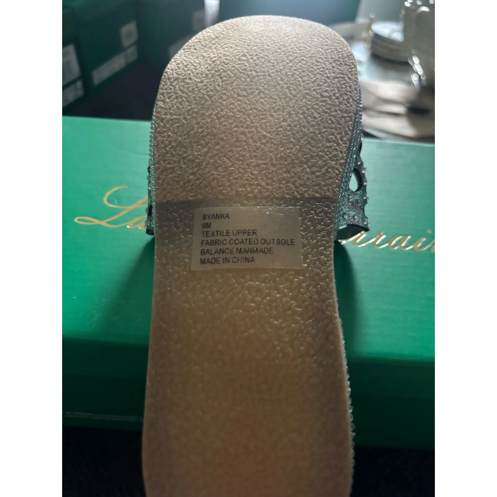 Lauren Lorraine, silver sandals, delicate beaded front. Size 9 NEW WITH TAGS - Image 7