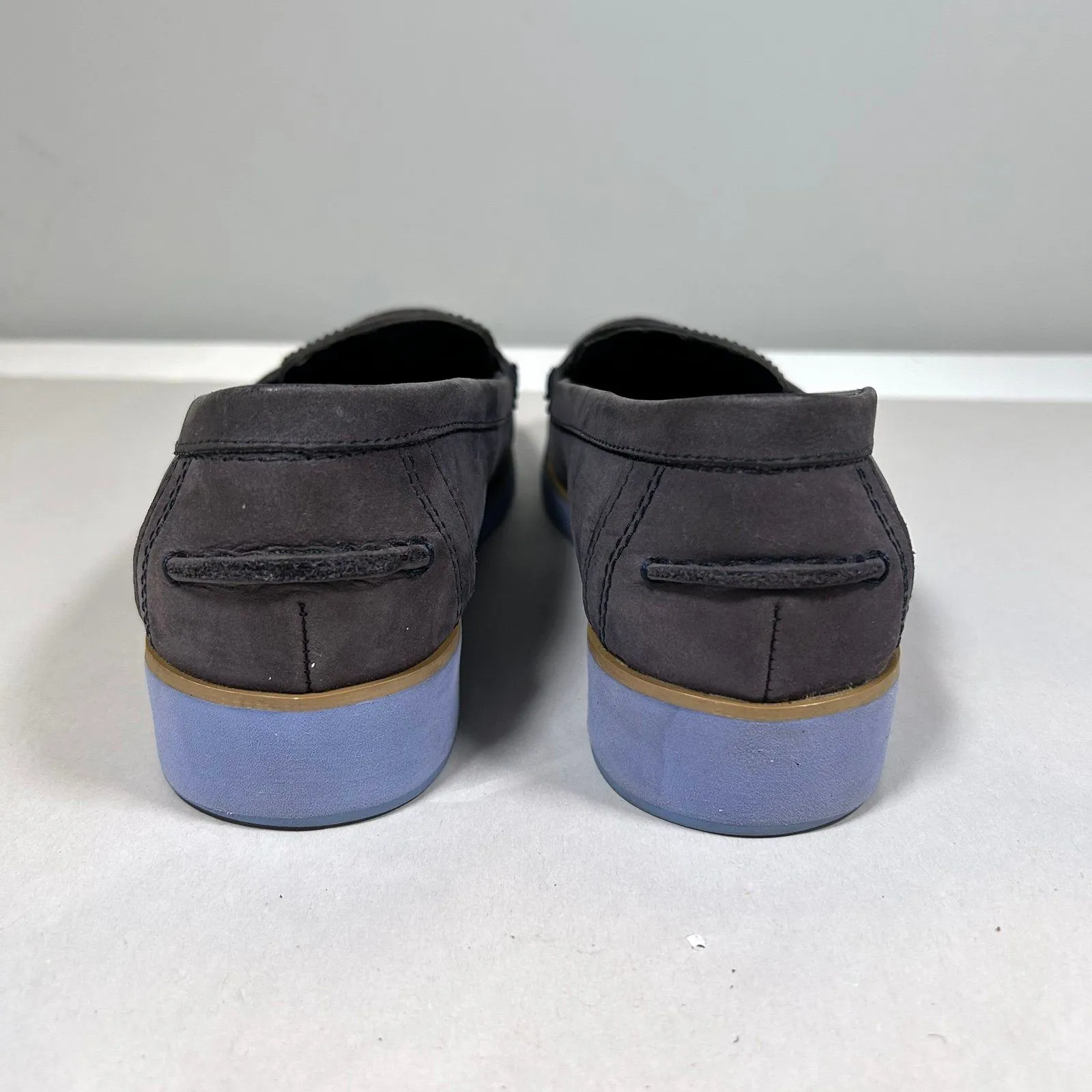 Lauren Ralph‎ Lauren Suede Slip on Loafers Womens 7 Blue - Image 4