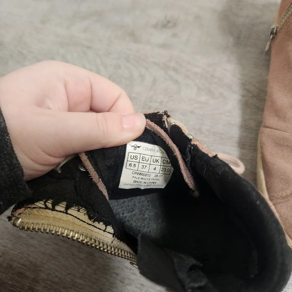 Creative Republic Pink High Top Sneakers Size 6.5 - Image 4