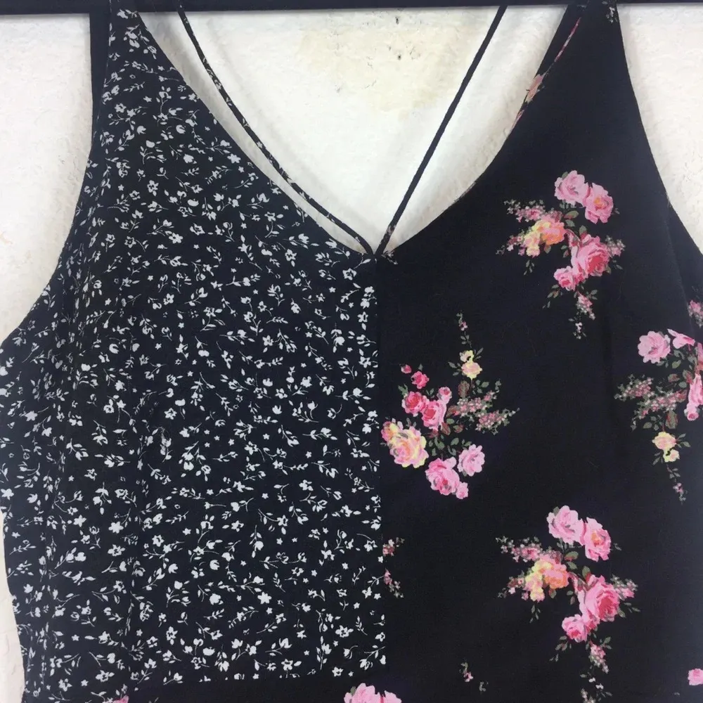 Topshop Mixed Floral Print Strappy Side Slit Midi Dress Size 4 - Image 6