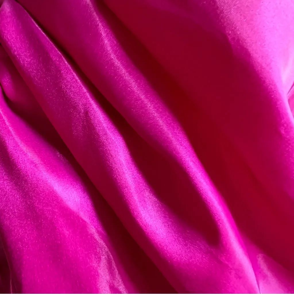 Aureta Vibrant Pink Puff Sleeve Mini Dress Valentine’s Day - Image 16